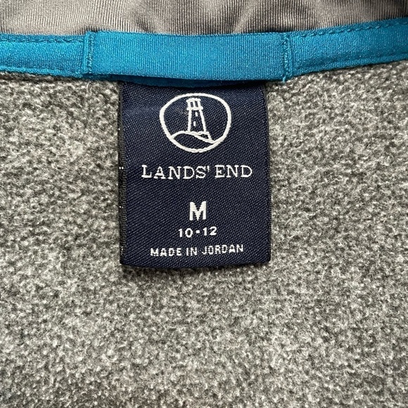 Lands’End women’s any weather fleece zip up gray Jacket six medium (10-12) - Picture 3 of 5